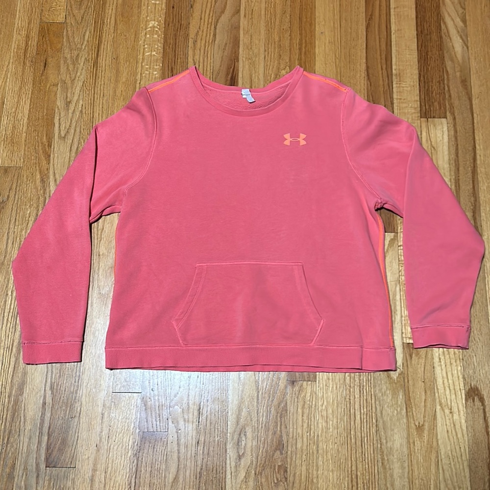 Pink under armor crew neck